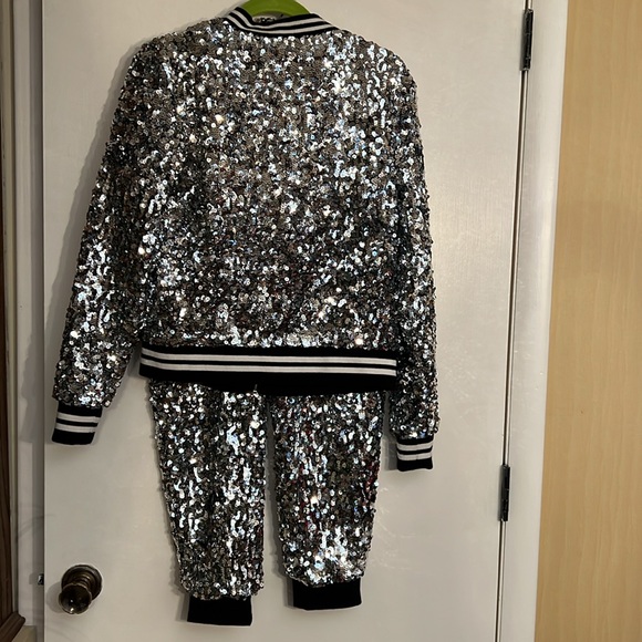 Juicy Sequin Bomber Jacket and Joggers SZ M - Picture 5 of 7